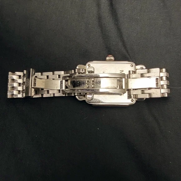 Michele Silver Watch with Black Accents - Picture 4 of 4